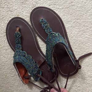 Beaded sandals